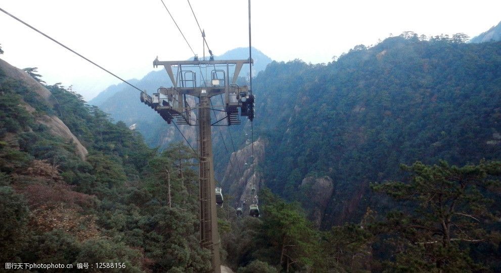 黄山云谷索道图片