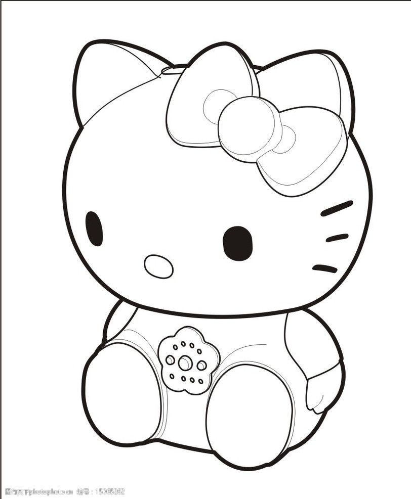 hellokitty线条图图片