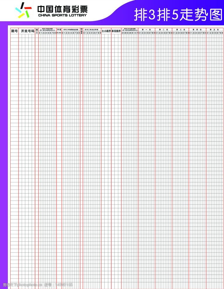 关键词:体彩排3排5走势图 体育彩票 排三排五 走势图 表格 期号 开奖