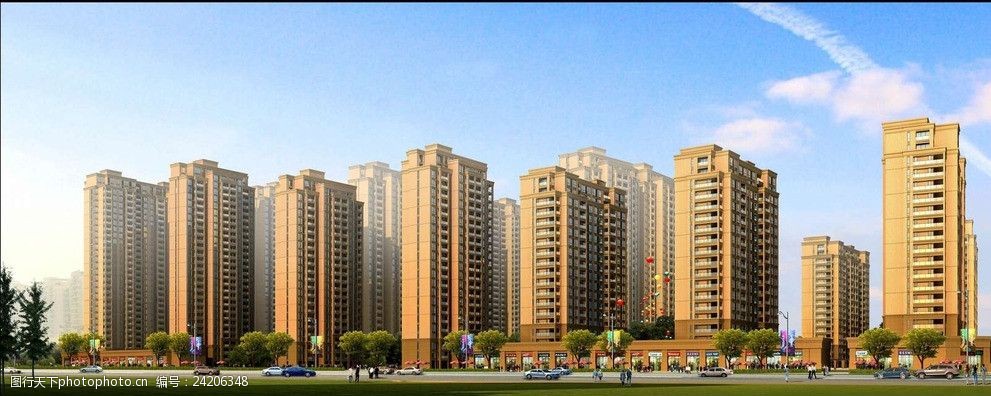 高档住宅小区效果图