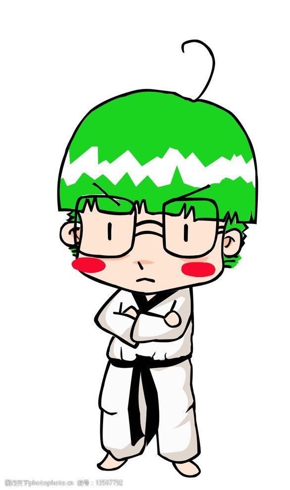 儿童漫画跆拳道造型图片