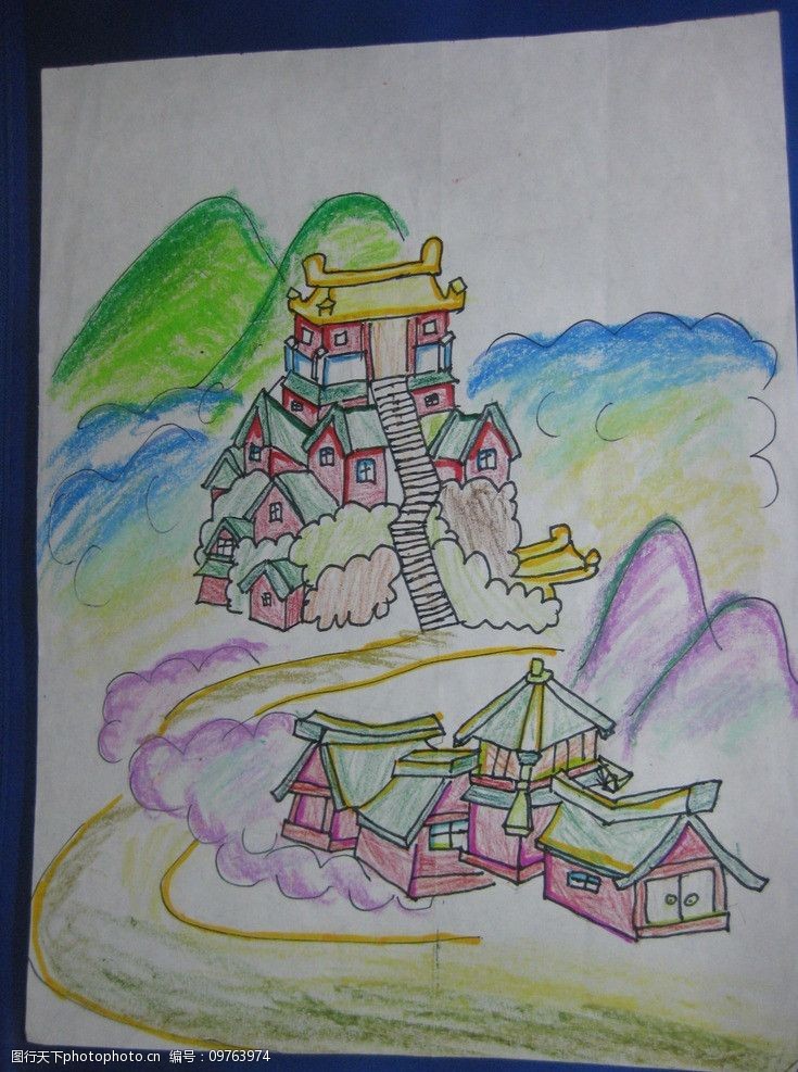 关键词:中国传统建筑物 儿童少年绘画 功夫城 美术绘画 文化艺术 摄影