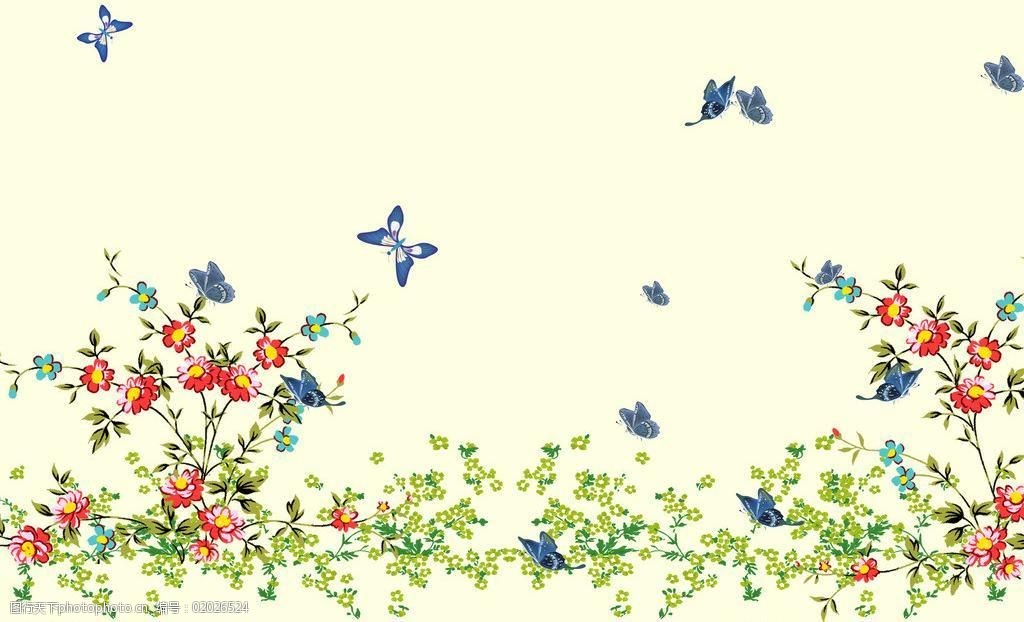 蝶恋花背景墙纸图片