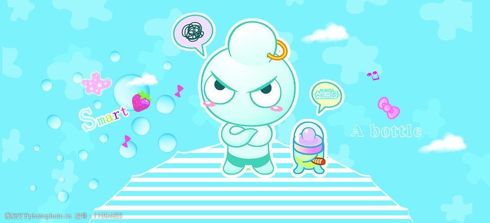 可爱奶瓶仔背景图片