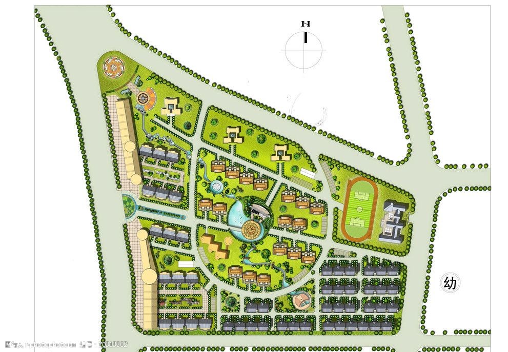 关键词:住宅小区规划平面图 平面图 规划 房地产规划 景观设计 环境