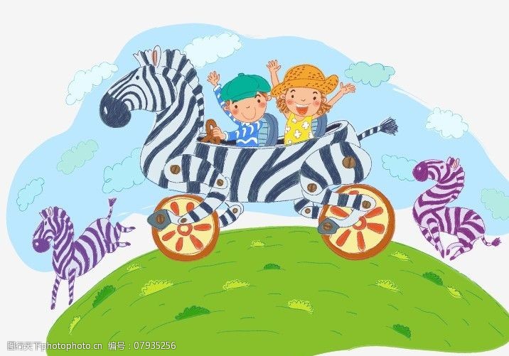 手绘儿童插画图片