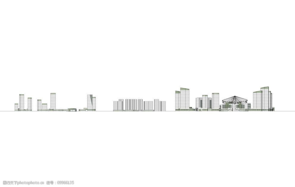 关键词:某商务中心 商务中心 塔楼 cbd sketchup 轮廓线 城市 建筑