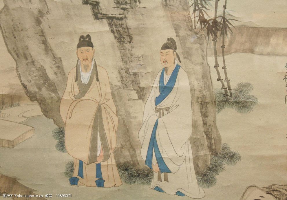 关键词:水彩国画 水墨画 国画 水彩画 古代人物 古人 古代诗人 绘画