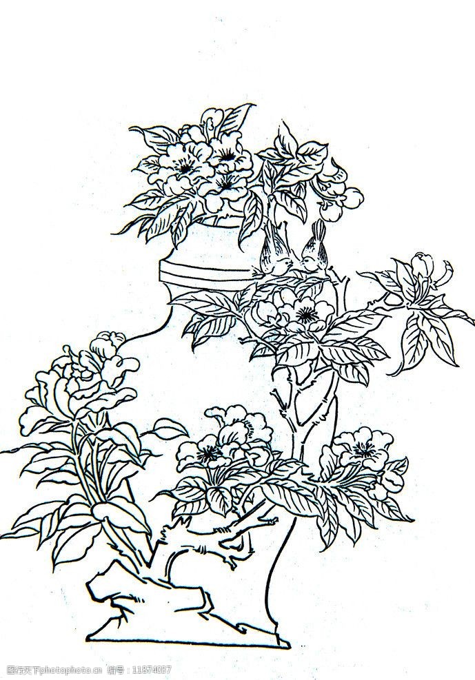 白描图案图片