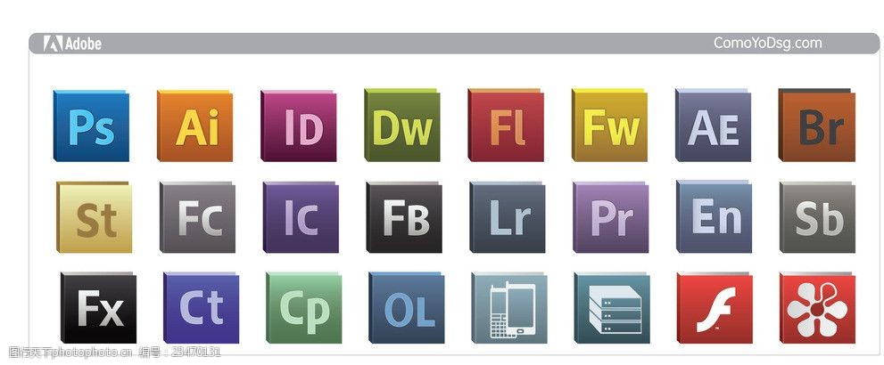 设计图库 标志图标 网页小图标  关键词:adobe 软件图标 ai ps id