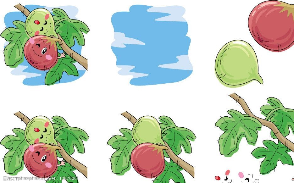 手绘无花果表情图片