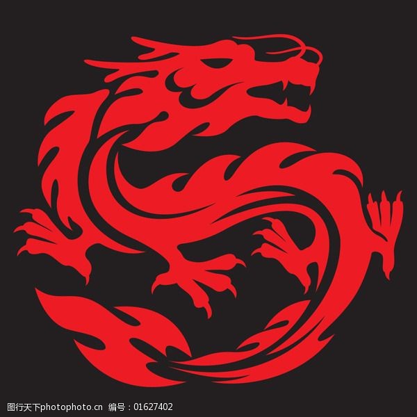 中国龙图腾矢量图下载