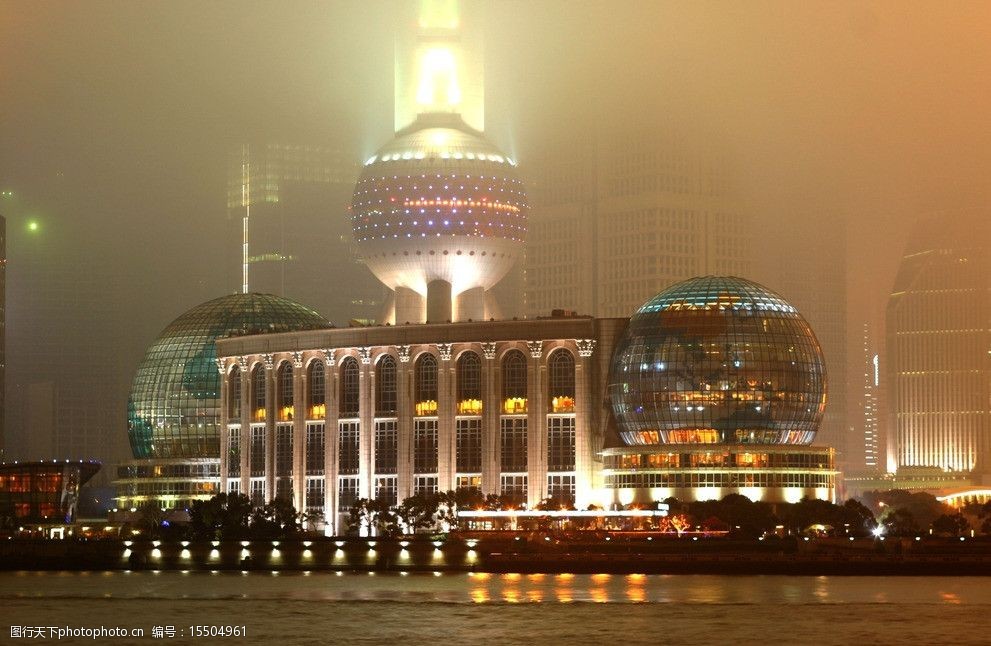 陆家嘴夜景 上海 外滩 陆家嘴 夜景 东方明珠 上海人文 人文景观 旅游