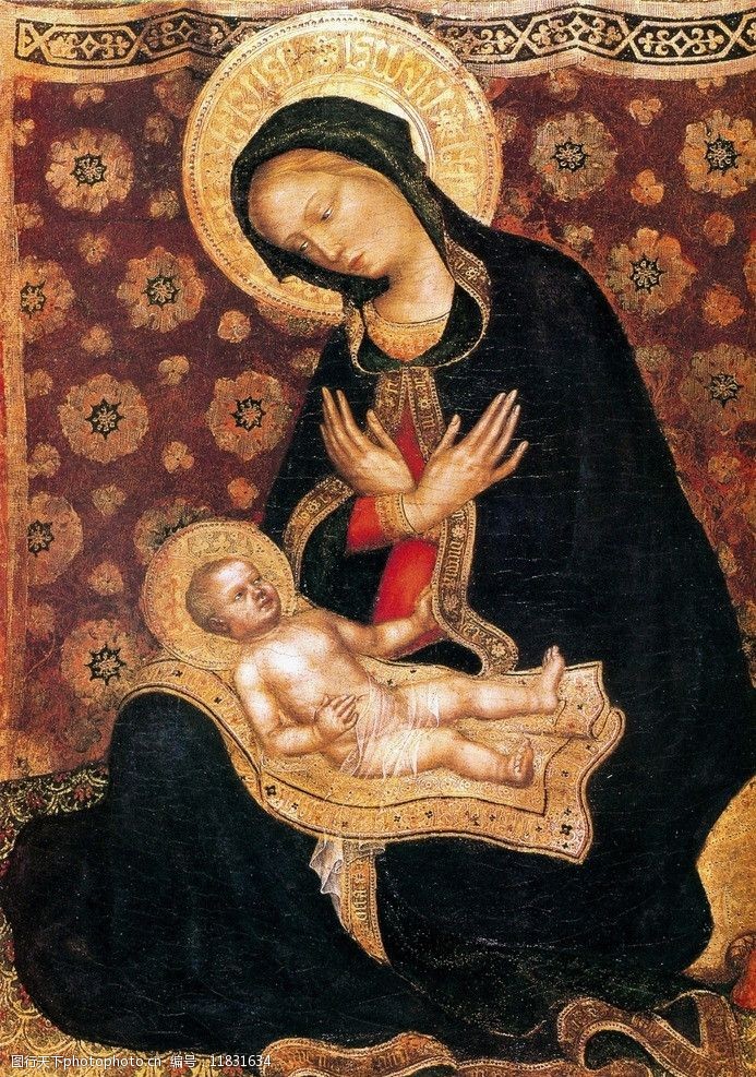关键词:圣母与圣婴 圣婴 圣母 玛利亚 基督教 宗教 油画 母亲 孩子