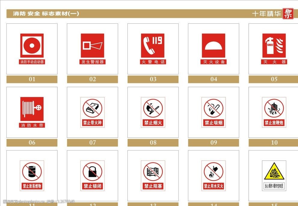 消防安全标志图片