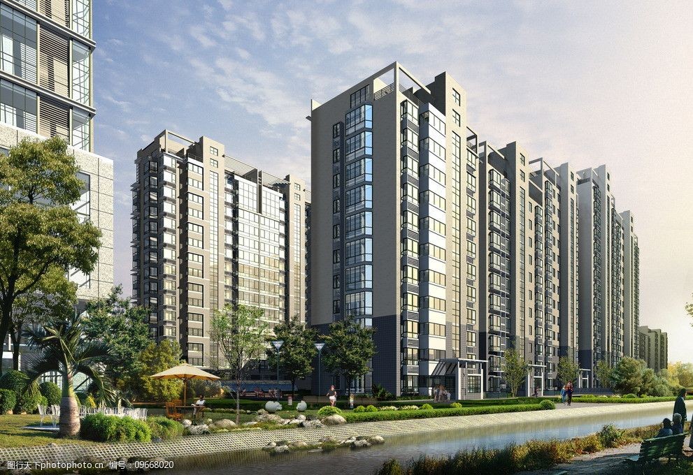 园林住宅景观效果图图片