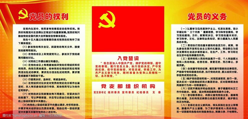 党的权利和义务图片