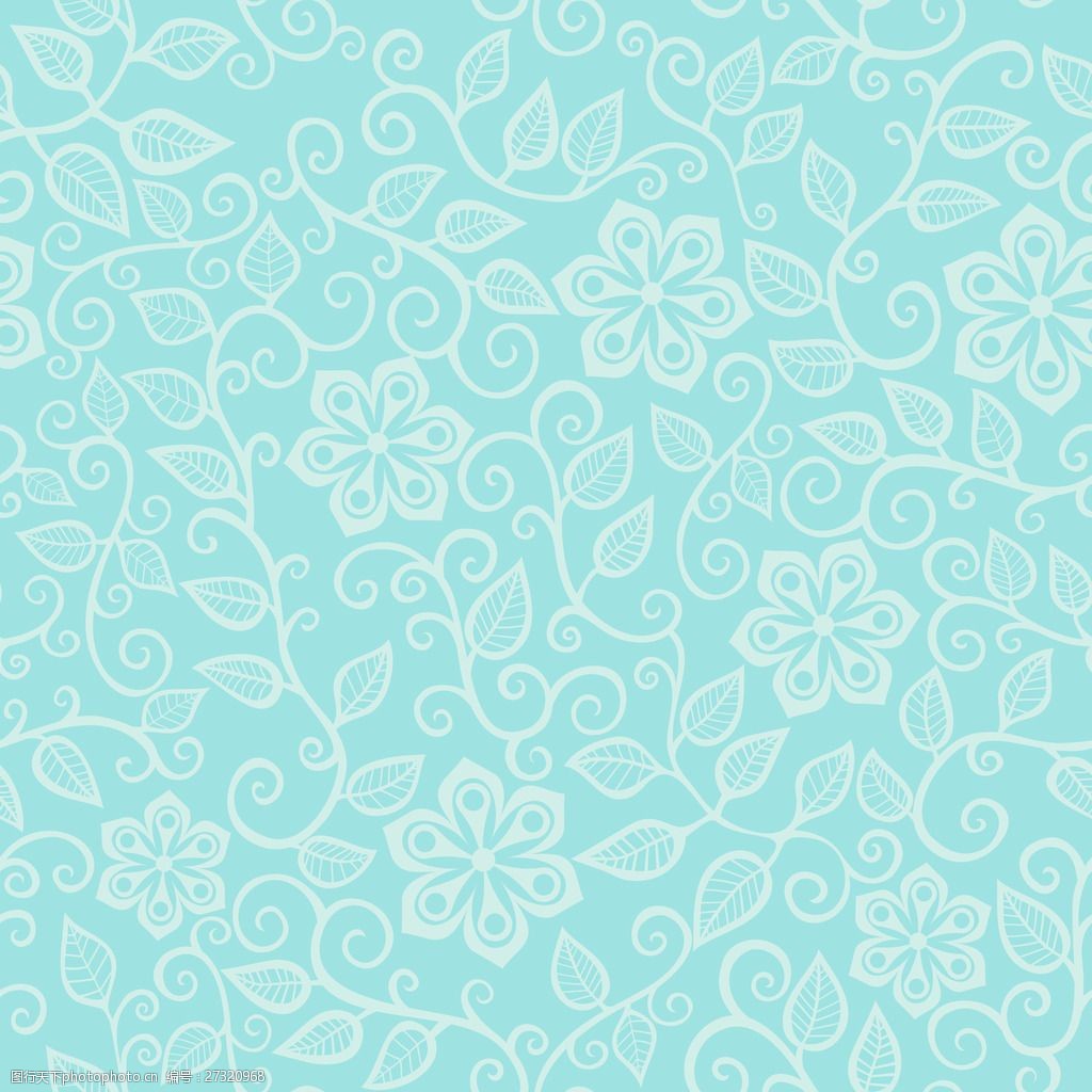 关键词:花无休止的花卉图案的无缝模式的无缝纹理可用于墙纸 eps 青色