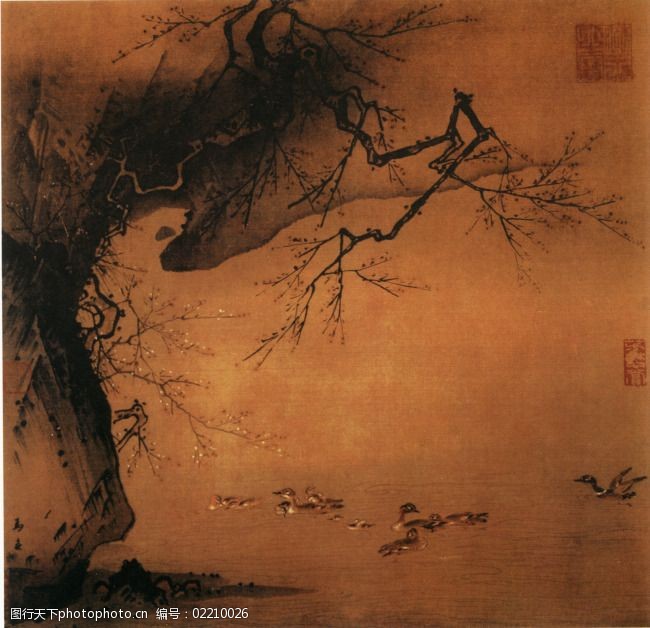 关键词:梅石溪凫图免费下载 古画 古画背景 古画欣赏 山水 山水国画