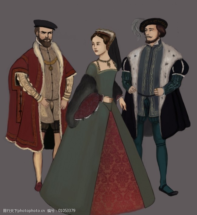欧洲文艺复兴时代服饰图片