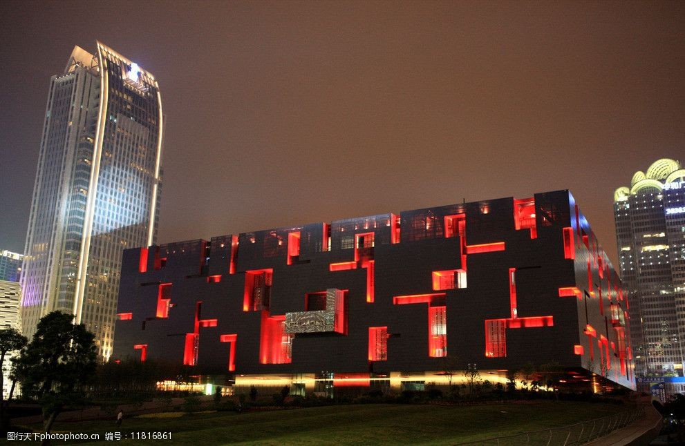 广东省博物馆夜景图片