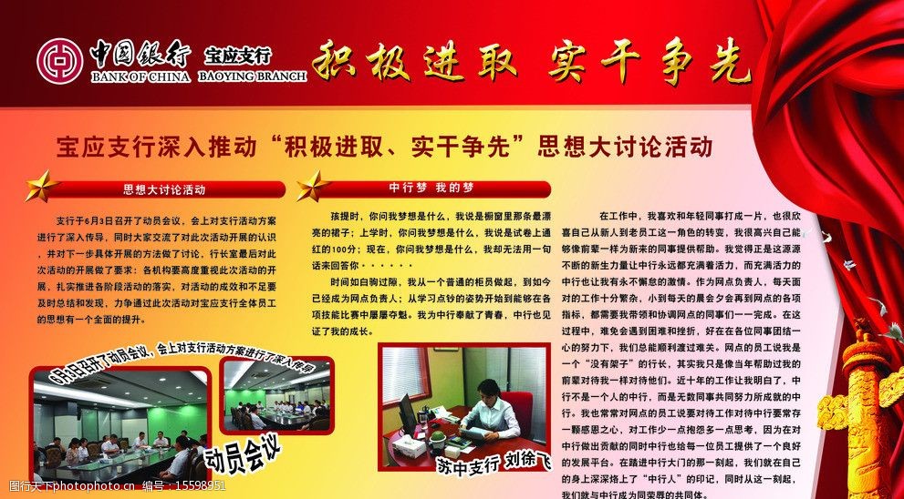 中国银行展板图片