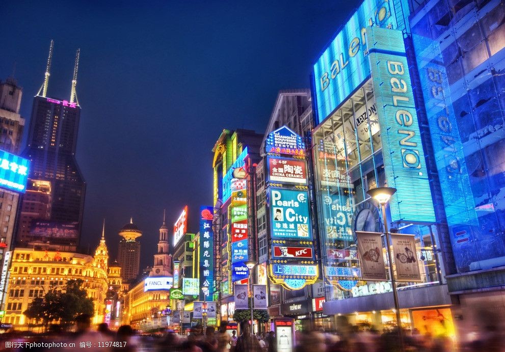 关键词:上海南京街夜景 夜景 商业街 商铺 霓虹灯 步行街 国内旅游
