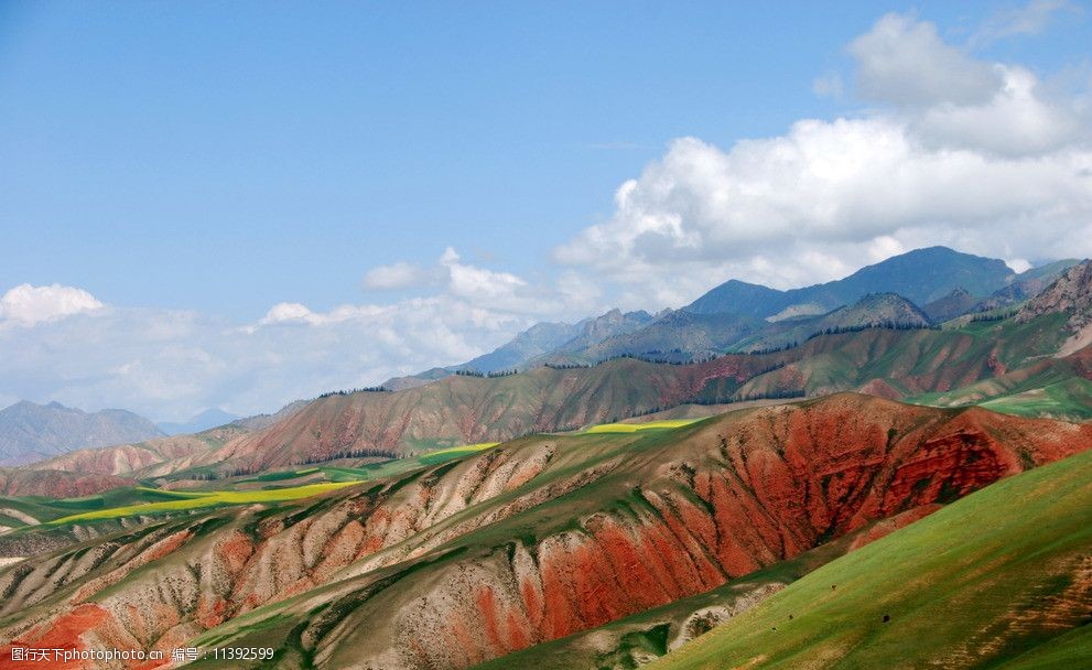 祁连山丹霞地貌 青海 祁连山 山脉 丹霞地貌 自然风光 自然风景 自然