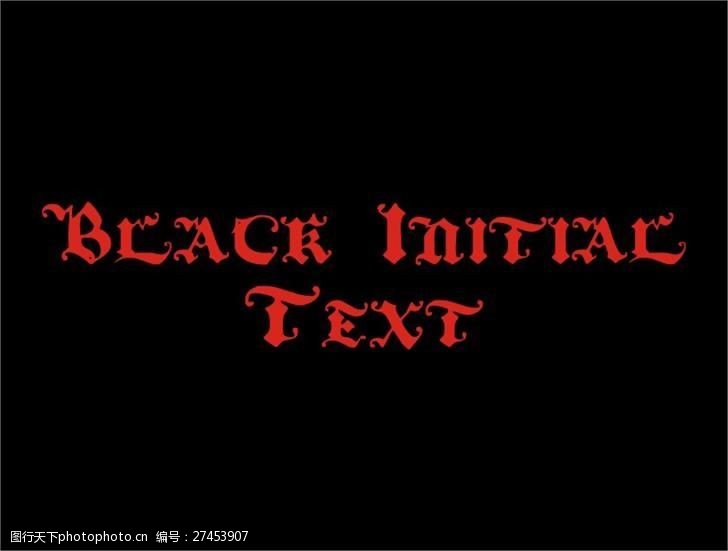 blackinitialtext字体