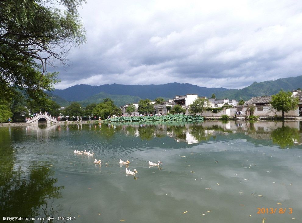 黄山宏村远景图片