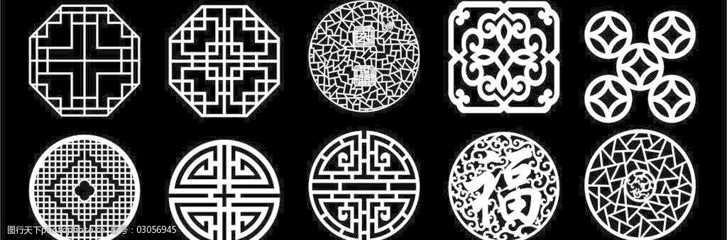 中式镂空雕花图片