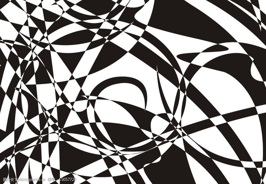 设计图库 底纹边框 条纹线条  关键词:不规则图形 抽象图 抽象 黑白画