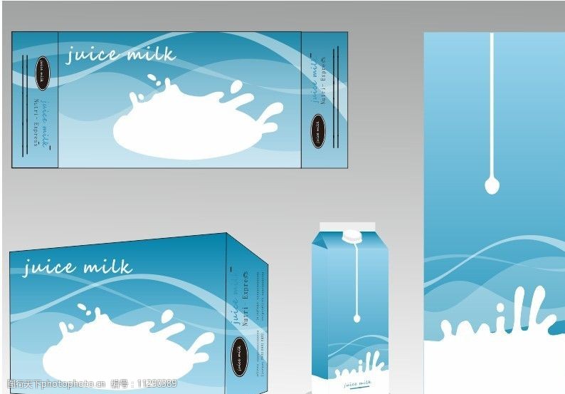 牛奶包装(效果图平面图)图片