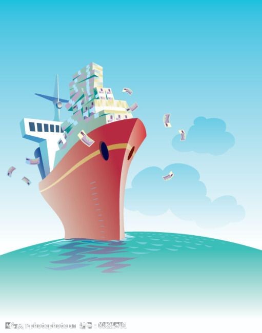 轮船矢量素材