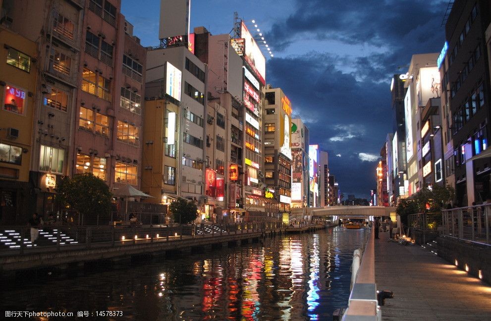 关键词:大阪夜景 日本 大阪 河边 河岸 夜景 夜游 建筑景观 自然景观
