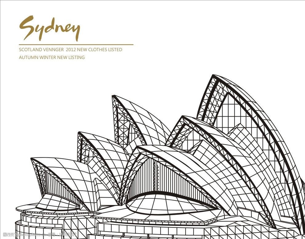 悉尼歌院线条底纹欧式花纹图片