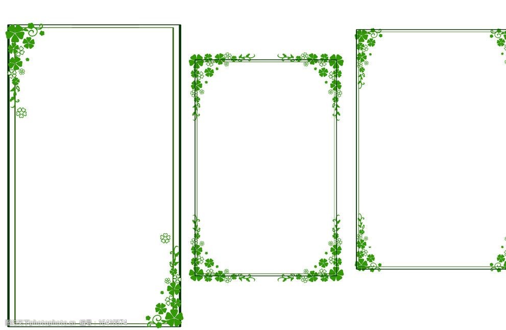 关键词 四叶草的画框 四叶草 画框 花边 花纹 花纹边框 幸运草 psd