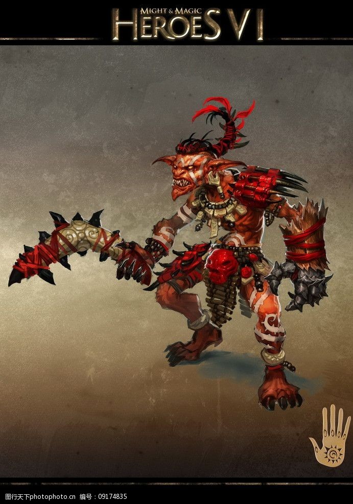 英雄无敌6据点兵种原画地精猎手图片