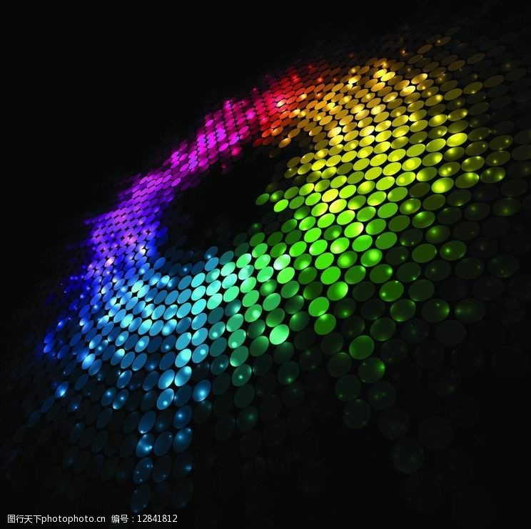 3d旋转动感圆点光点图片图片-图行天下图库