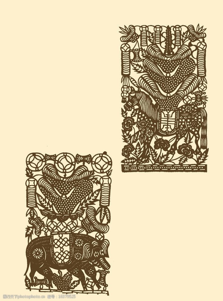 关键词:摇钱树 聚宝盆 团花 剪纸 民间剪纸 剪纸图案 图案 纹样 传统