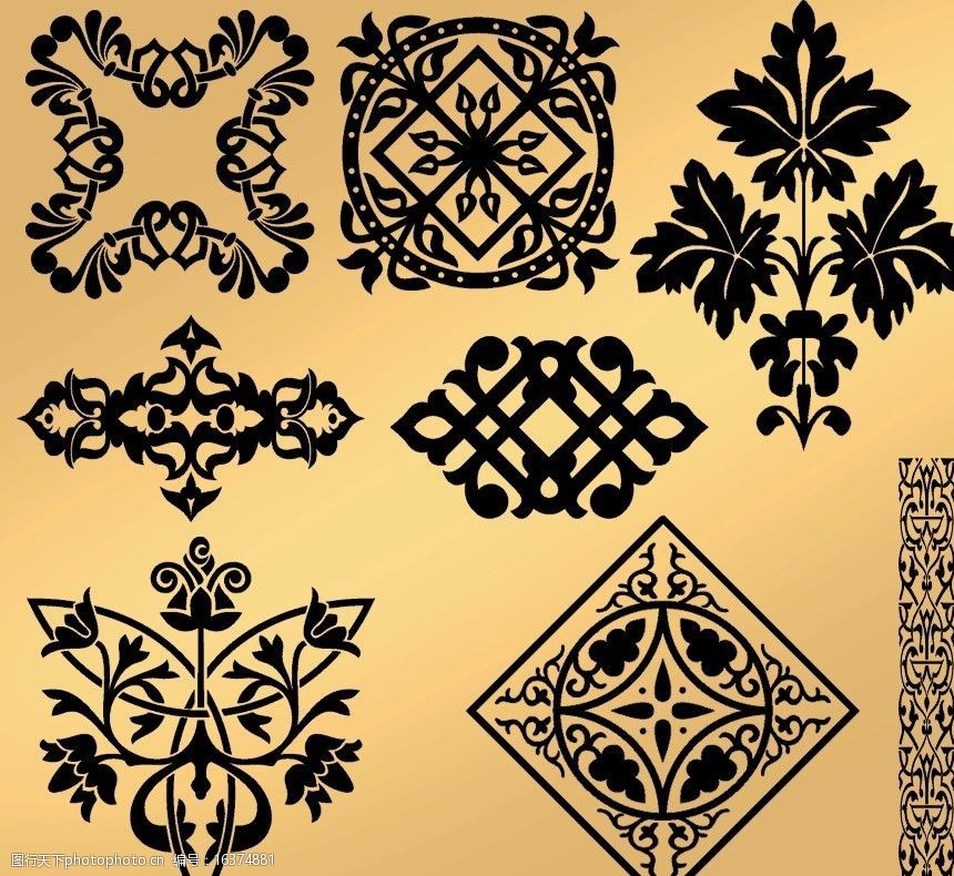 欧式花边图案图片