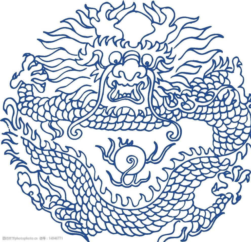 青花瓷图案龙纹图片图片 图行天下素材网