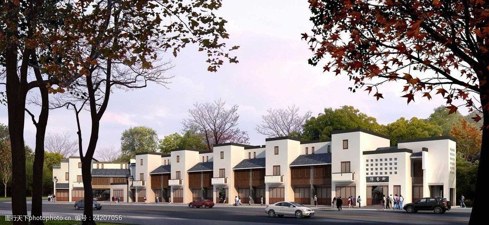 中国传统古典住宅效果图