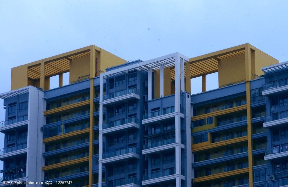 建筑楼景楼顶结构图片