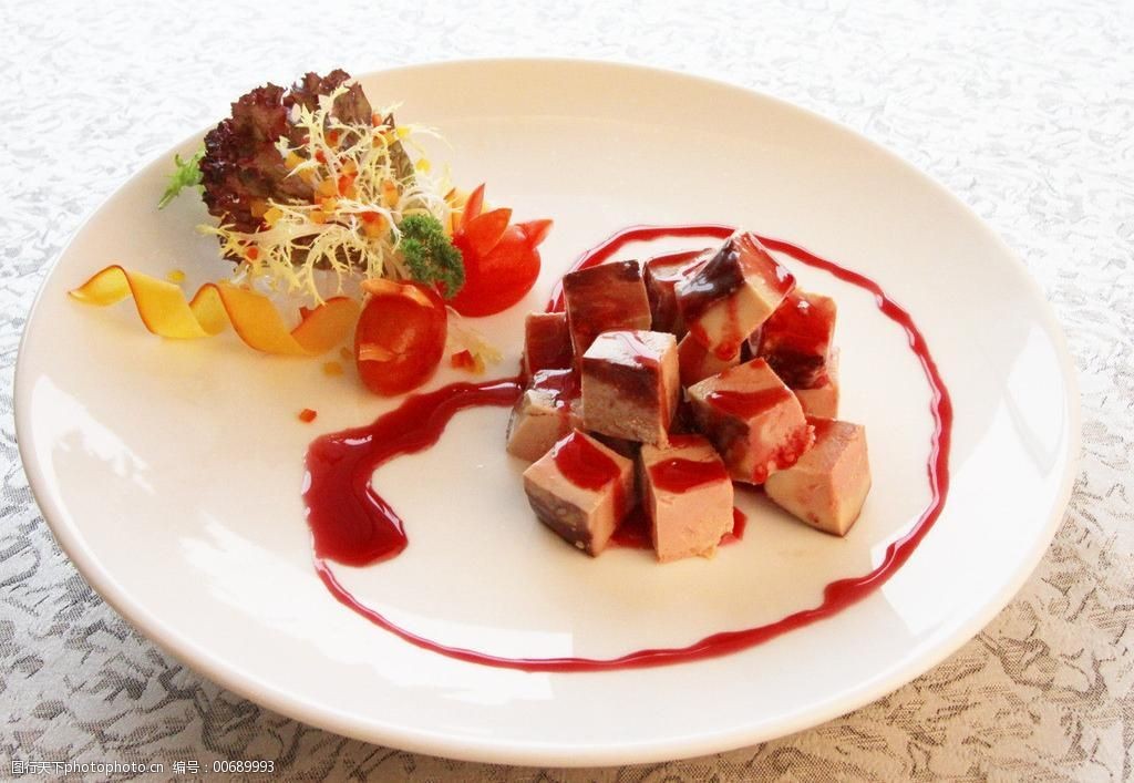 法国红酒鹅肝图片