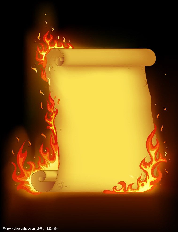 燃烧的纸张图片
