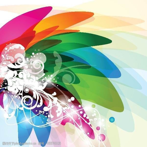 矢量重影炫彩背景素材