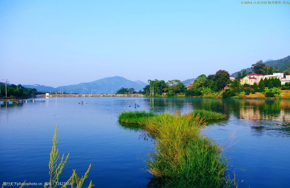 山水田園鄉村畫卷圖片