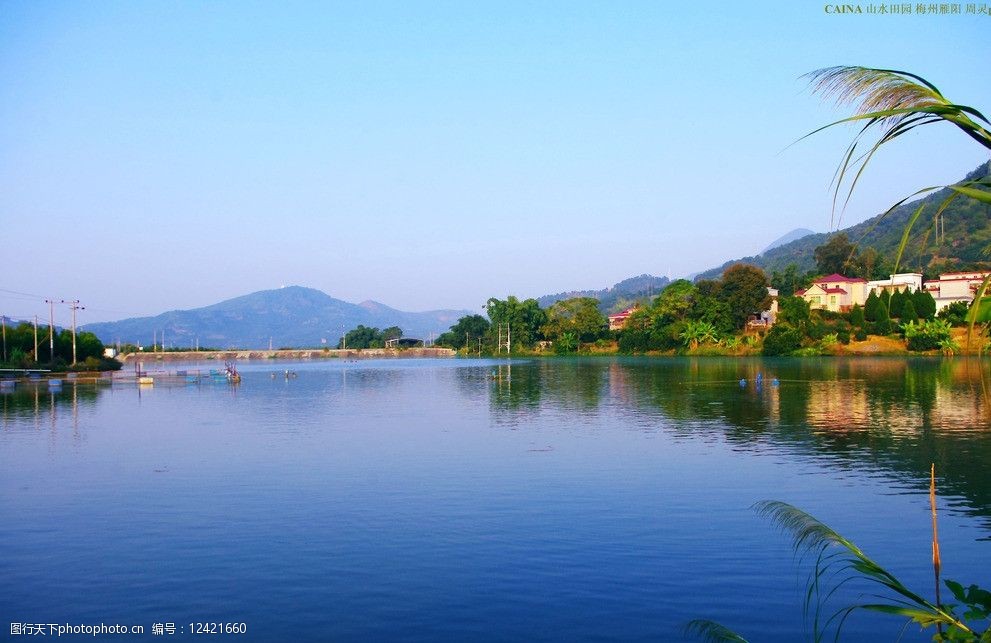 乡村田园鱼米水乡图片