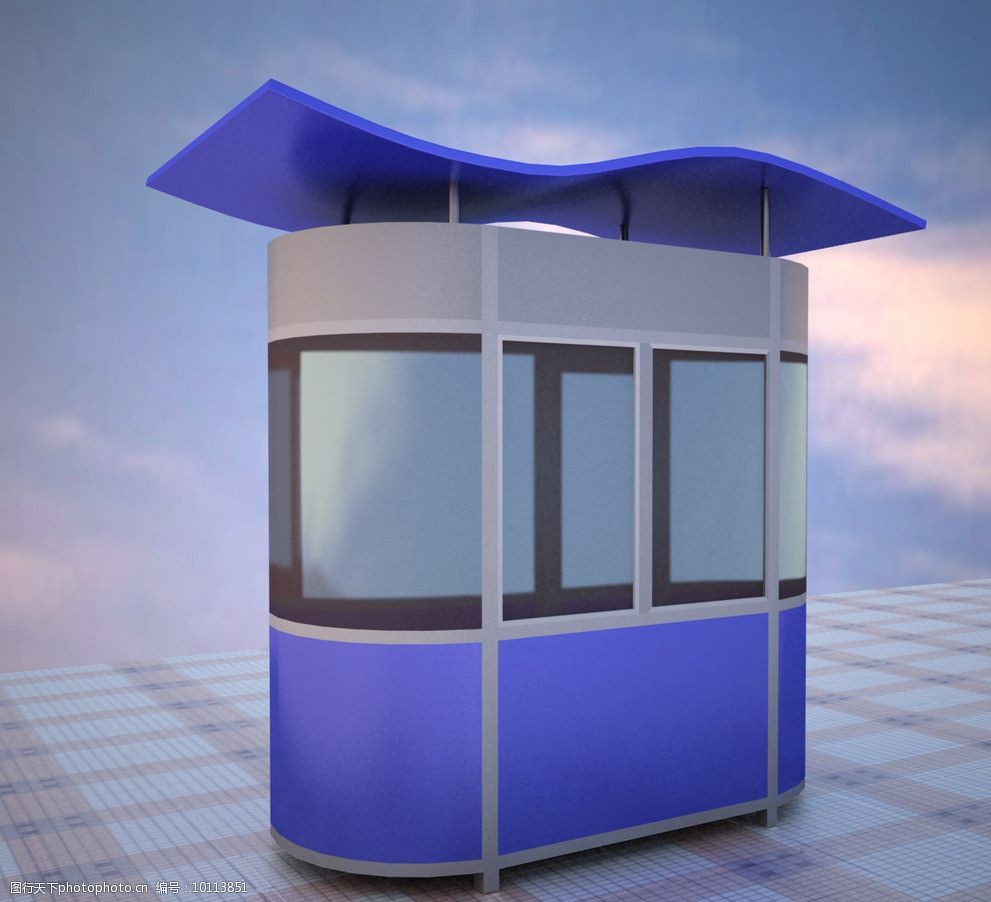 岗亭效果图图片